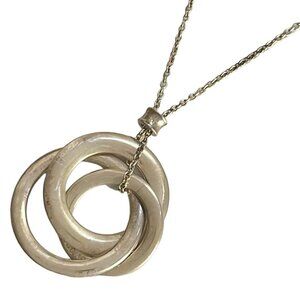 Auth TIFFANY&Co. 1837 Interlocking Circles - Silver Necklace